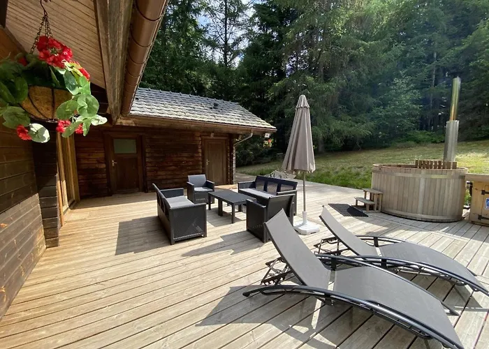 Le Fishing Lodge Chalet En Bois Avec Bain Nordique